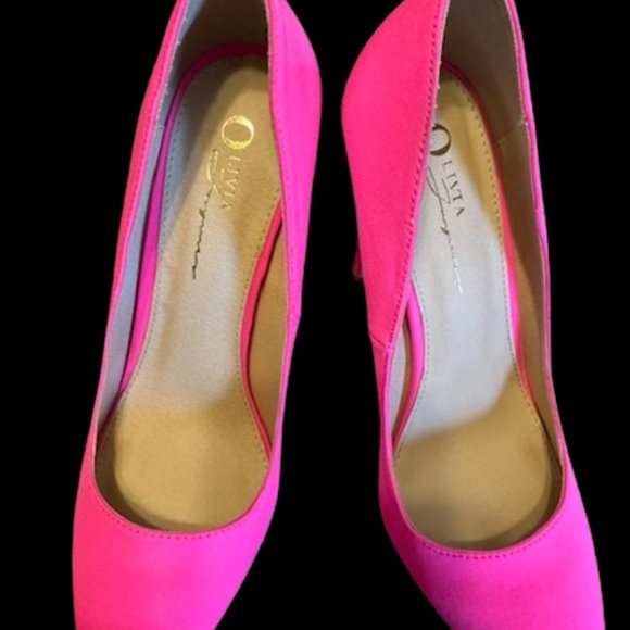 Neon Pink Stiletto Heels  4003  NWT Boutique - Picture 4 of 9